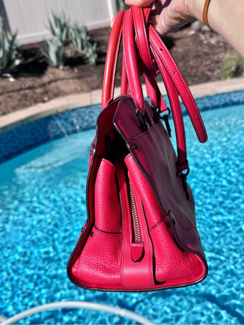 Coach Mercer 30 Red satchel - Picture 8 of 16